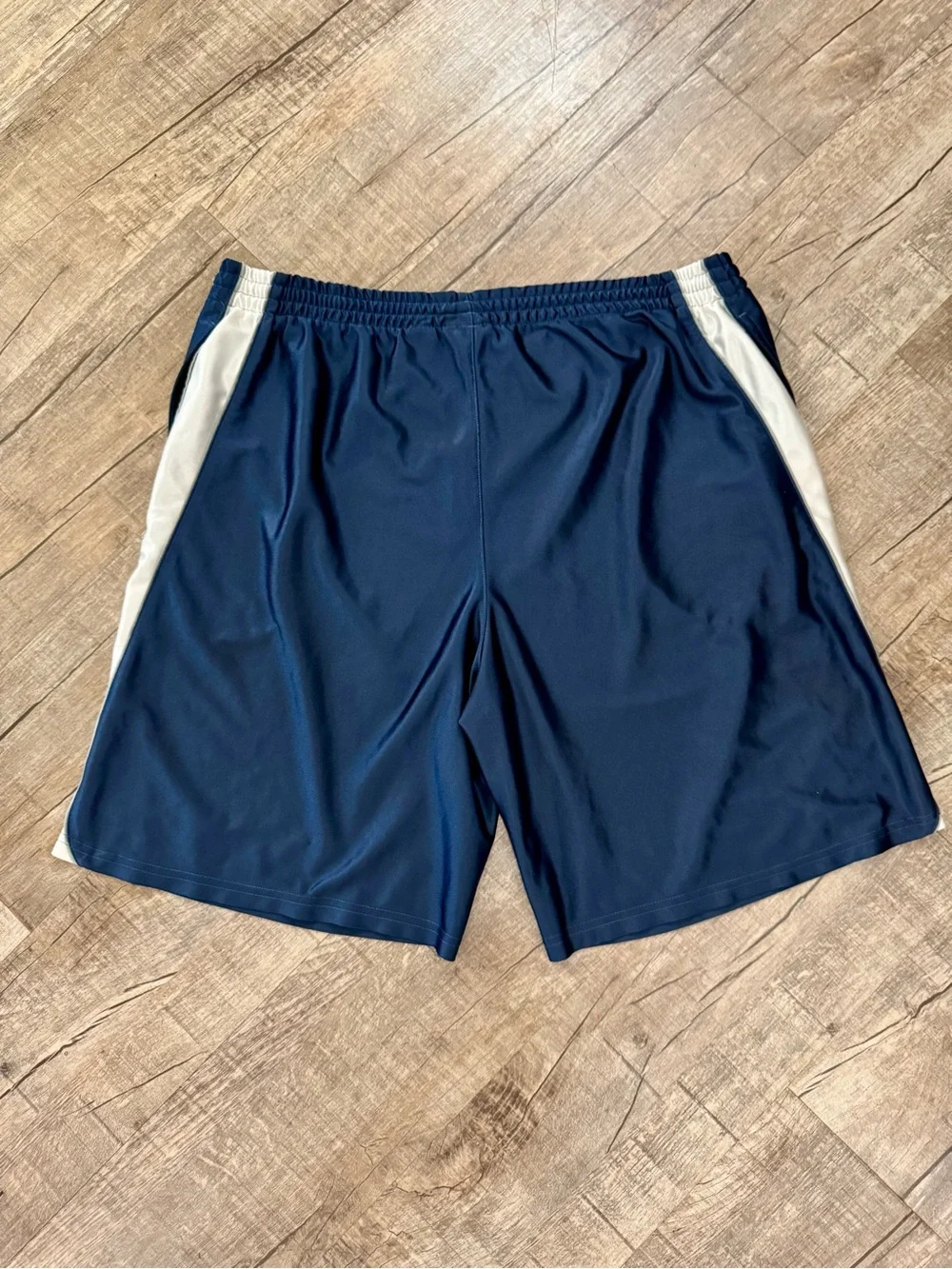 Reebok Athletic Shorts XL Navy Blue‎ Workout Gym Shorts Elastic Waist Pockets